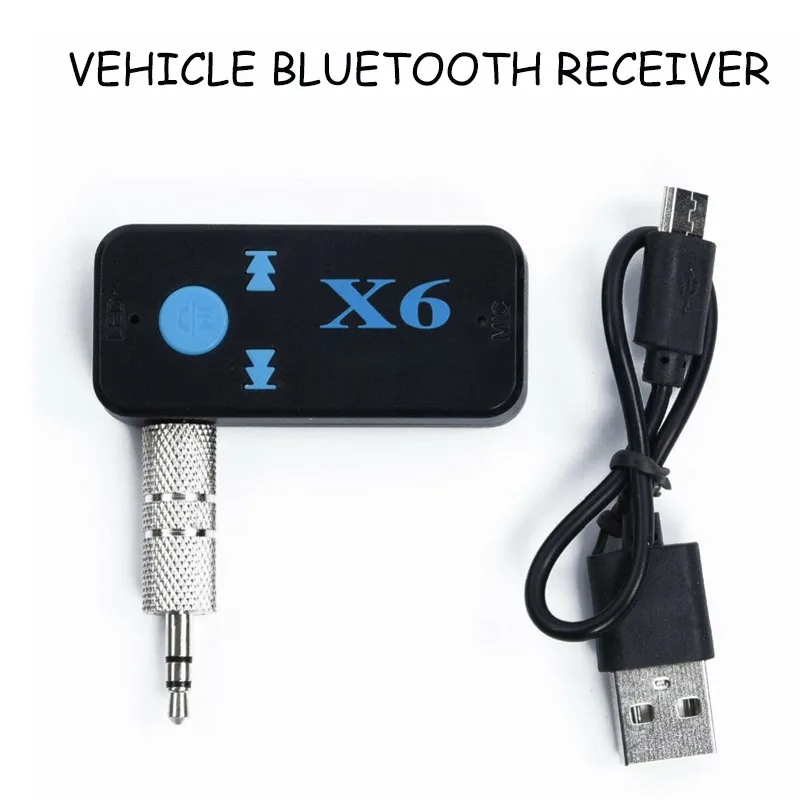 

NEW Upgrade X6 5.0 Bluetooth Stereo Audio Receiver Transmitter Mini AUX USB 3.5mm Jack Car Receiver For Car Kit Wireless Adapter