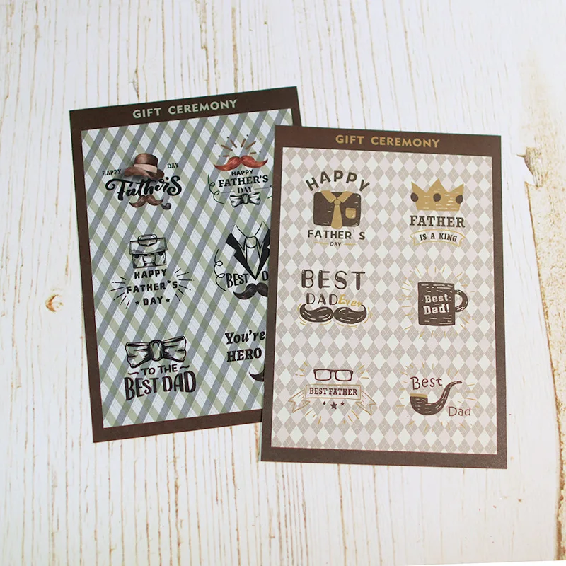 Es Cards Party Favor Decorations Labels Best Dad Best Father