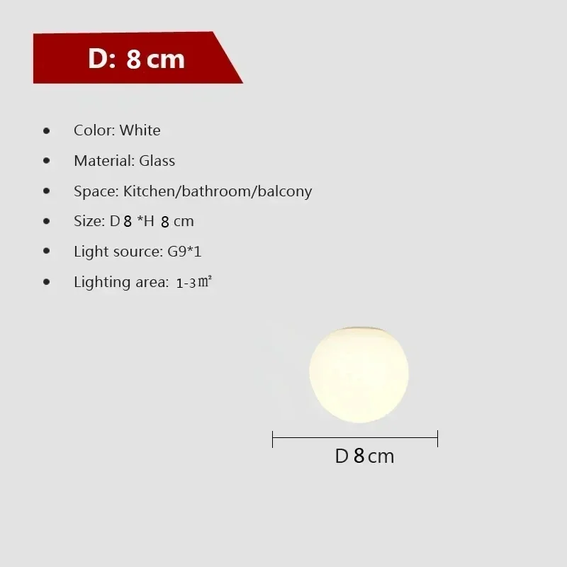 

CETANT Стеклянный потолочный светильник, круглый, белый, 12Вт