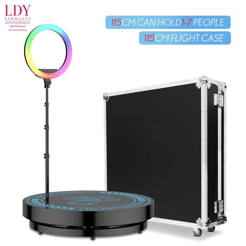 

360 Degree Photo Booth Rotatable Selfie Platform Photobooth Camera Video Photography Studio Kits for Event Party Wedding
