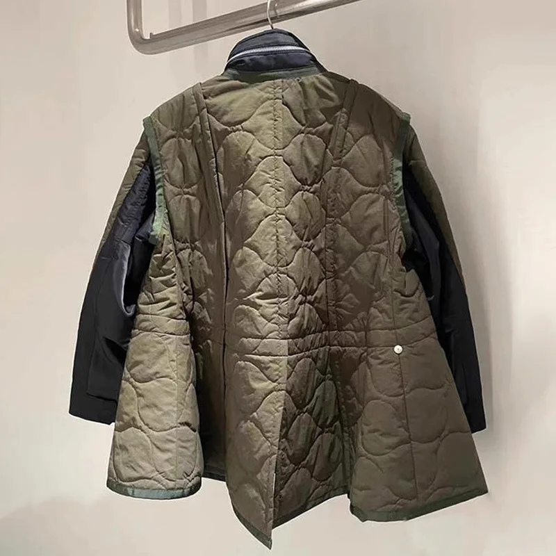 2024 новая хлопковая куртка свободного силуэта с зажимом кардиган на молнии пальто