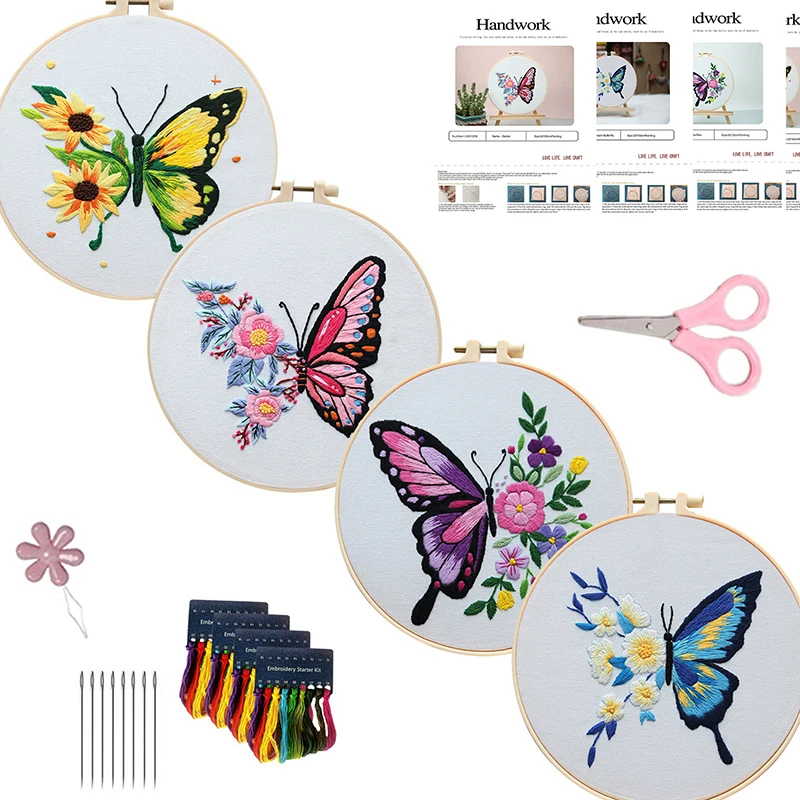 

Printed Pattern for Beginner Cross Stitch Set DIY Embroidery Kit Needlework Handmade Sewing Art Craft Kit