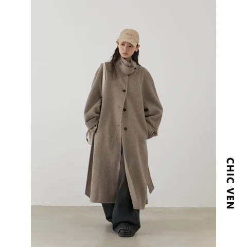 Женское шерстяное пальто CHIC VEN