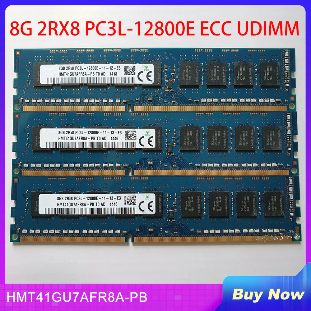 1 шт. 8G 2RX8 PC3L-12800E ECC UDIMM для серверной памяти SKhynix HMT41GU7AFR8A-PB
