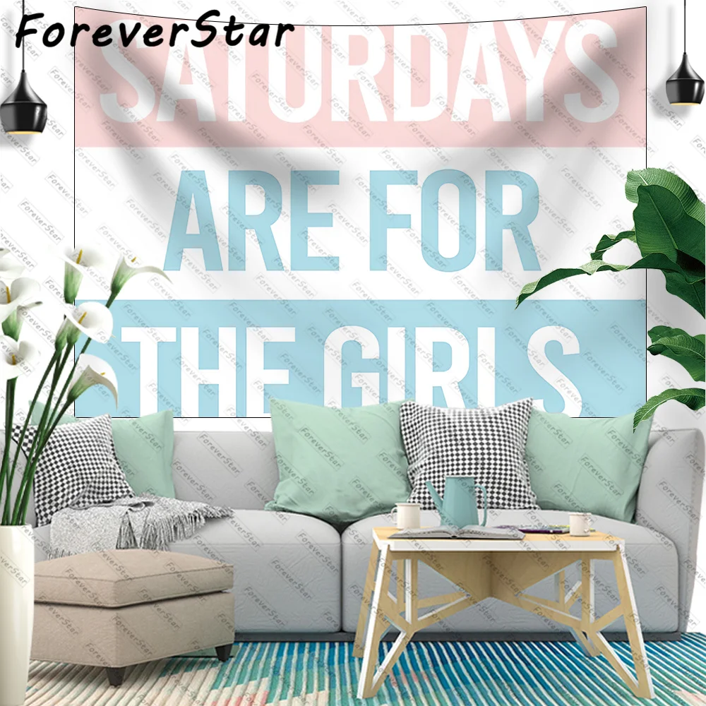 

ForeverStar Ovenbird Saturdays are for the Girls Funny Tapestry College Dorm Boutique Wall Hanging Vintage Home Decor Gift