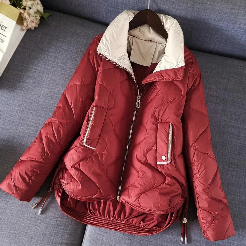 Women's Winter Warm Short Coats Thick Cotton Padded Parkas Korean Casual Loose Outwear Snow Wear Streetwear New Solid Chaquetas