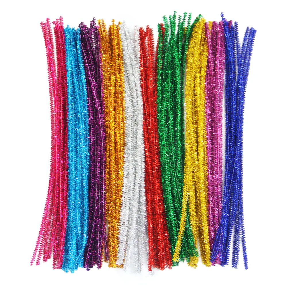 

100pcs Folding Colorful Sticks Chenille craft pipe Multicolor Stem Bending Flexible Folding Sticks