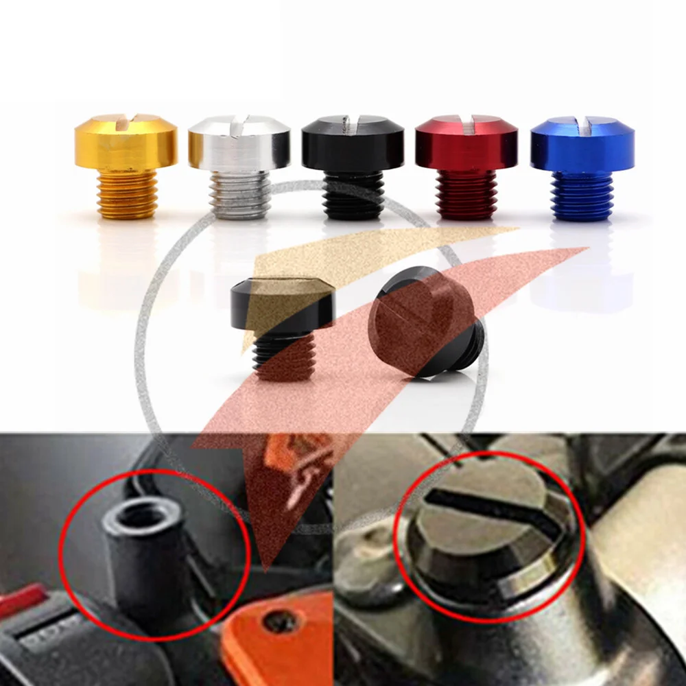 

2 шт. Универсальный мотоциклетный CNC M10 * 1,25 M8 * 1,25 заглушка для зеркального отверстия болты крышки колпачки по часовой стрелке винт для Honda Suzuki