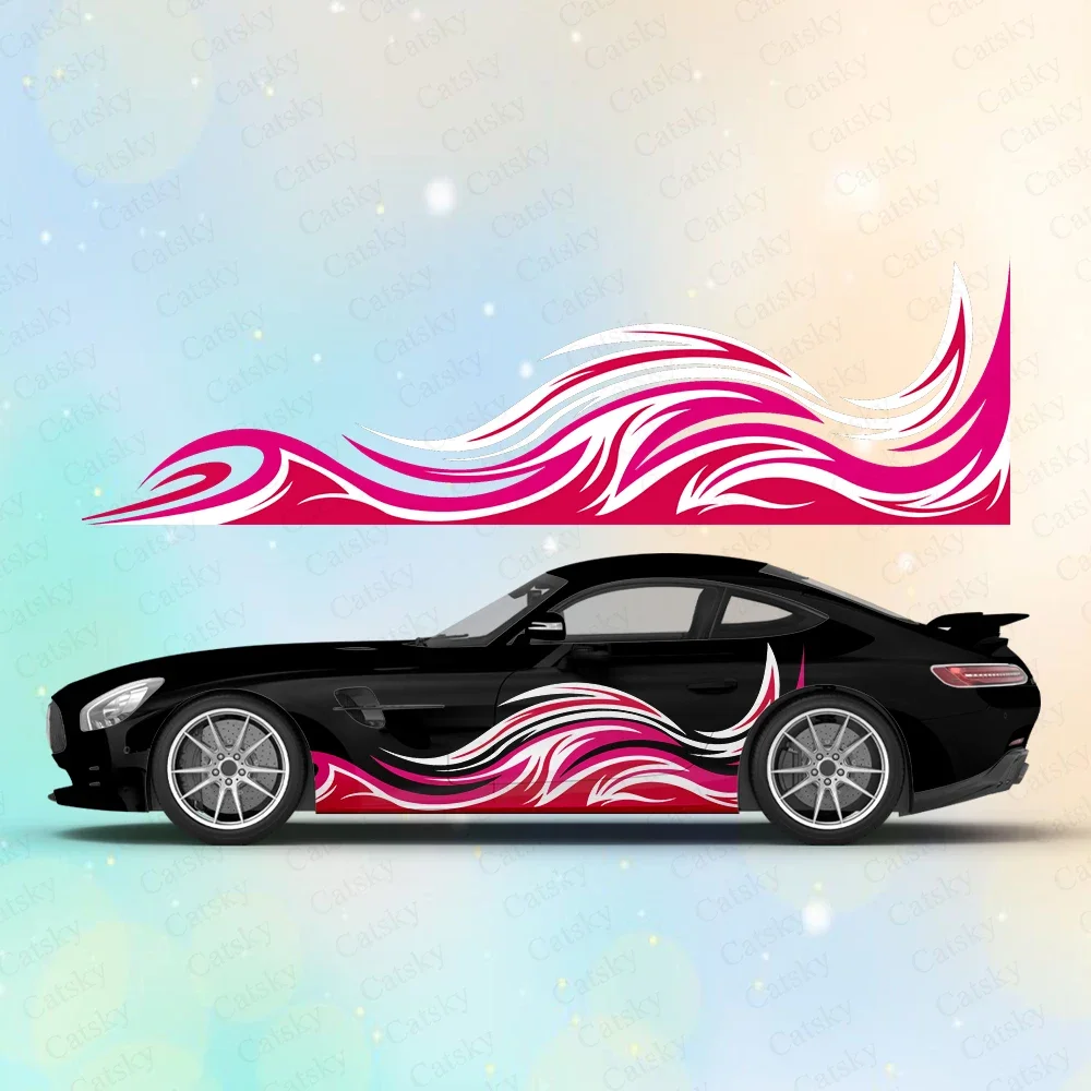 Нерегулярный изогнутый дизайн большие автомобильные наклейки и на кузов