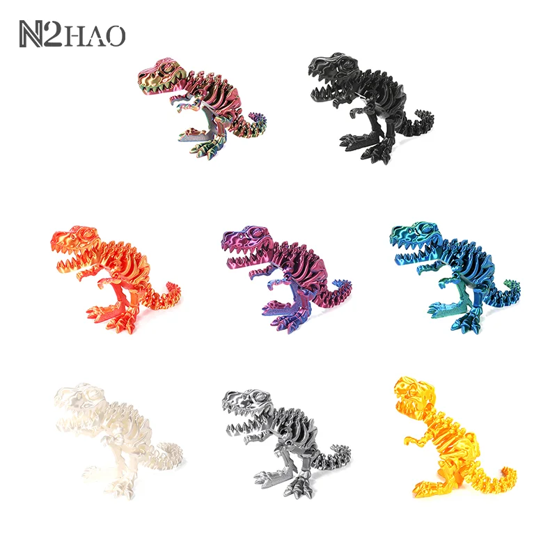 Веселый Тираннозавр Рекс ископаемый дракон 3D с принтом движущиеся суставы