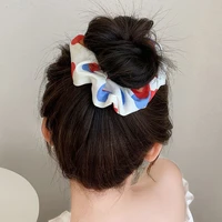 japanese summer vintage hair tie lovely elegant korean style hair ring flower hair circle rubber band women hair rope
