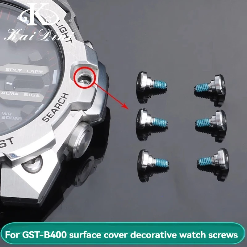 Для Casio G-SHOCK GST-B400 Винты для украшения поверхности Стальной корпус с сердечком