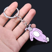 tv show friends with the same keychain souvenir alloy key ring pink bear keychain jewelry custom gift backpack creative pendant