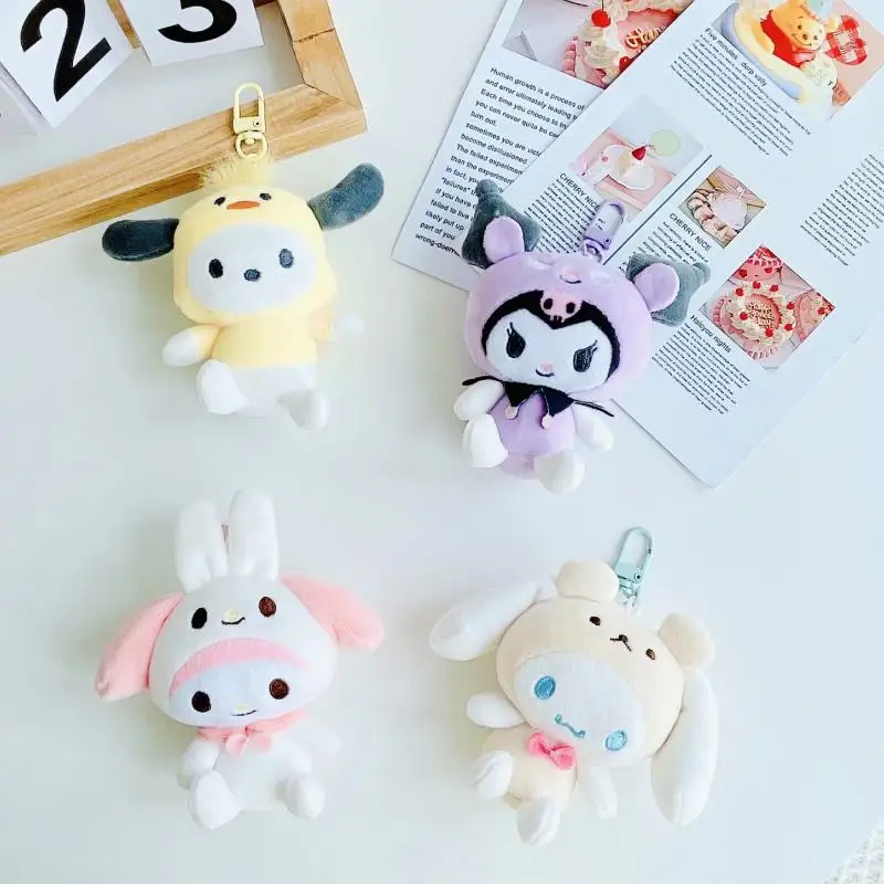 

Sanrio Keychain 9Cm Cinnamoroll Plush Dolls Kawaii My Melody Kuromi Purin Anime Cartoon Plushie Doll Decortoy Gifts Childrens