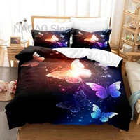butterfly bedding set single twin full queen king size butterfly bed set aldult kid bedroom duvetcover sets 3d anime 036