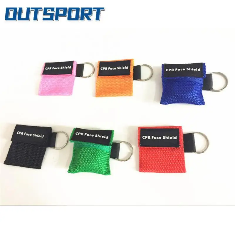 

Mouth Breath Outdoor First Aid Mask Wholesale Hot Sale Emergency Mask Professional Keychain Breathing Mask One-way Valve