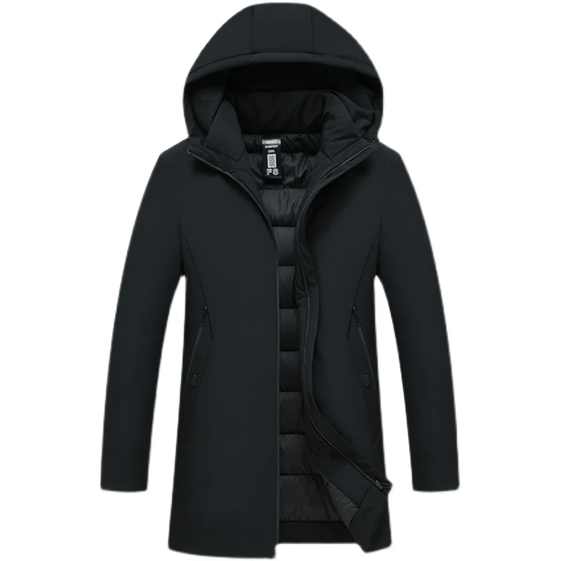 Специальная распродажа мужской пуховик Hengyuanxiang средней длины зимняя утолщенная