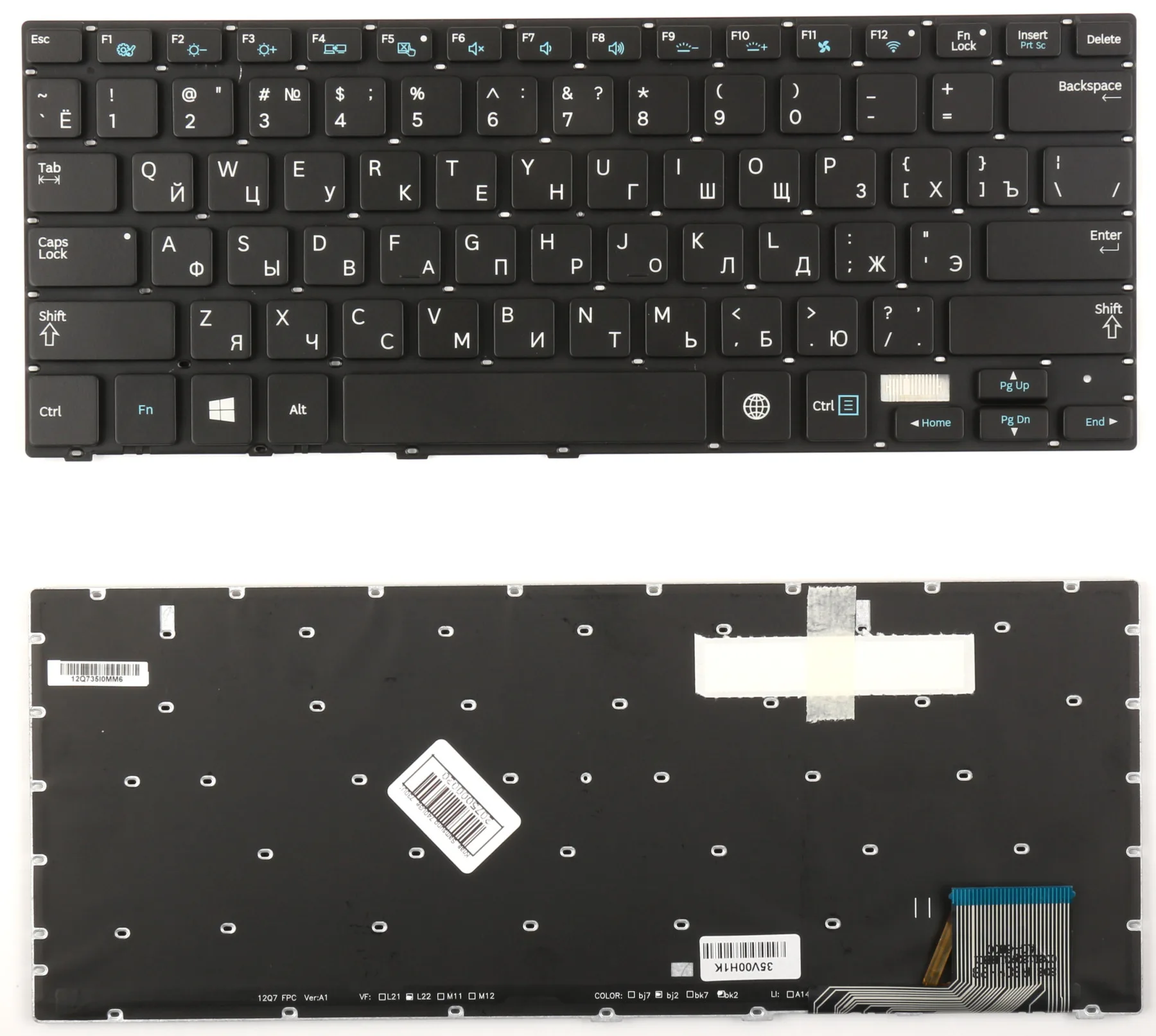 Клавиатура для ноутбука Samsung NP730U3E черная|Клавиатуры замены| |