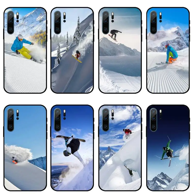 

Skiing Ski Snowboard sports Phone Case For Huawei honor Mate 10 20 30 40 i 9 8 pro x Lite P smart 2019 Y5 2018 nova 5t