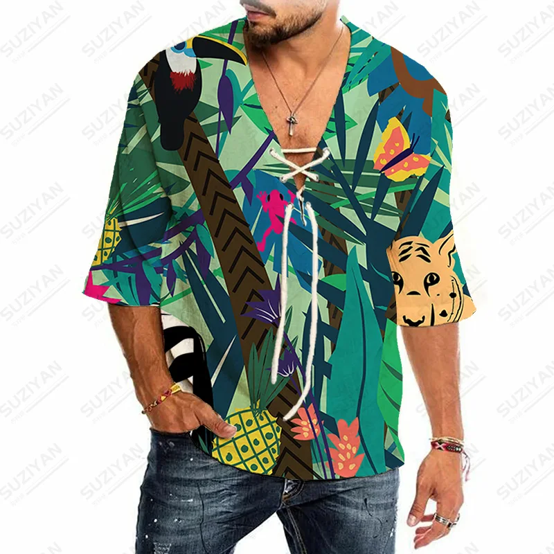 Футболка с цветочным принтом модная свободная Пляжная футболка