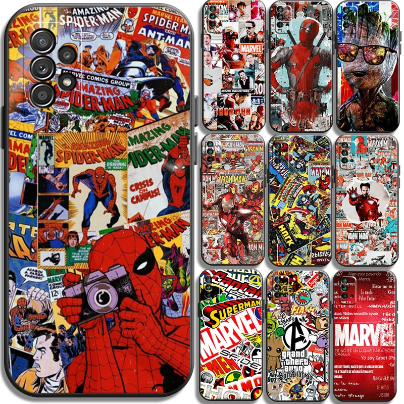 

Marvel Cartoon Spiderman Phone Cases For Xiaomi Redmi K40 Gaming K40 Pro K30 Pro K40 Pro Plus Redmi K20 K30 Coque Back Cover