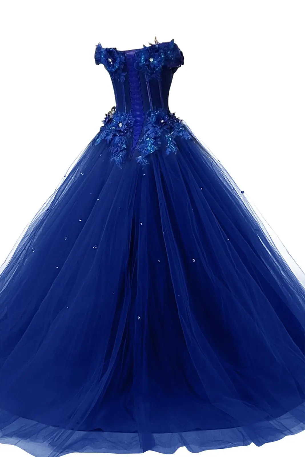Фото Длинное бальное платье BM, платье Quinceanera, кружевные вечерние платья, тюль, сладкий 16, вечернее платье для выпускного вечера, Vestido De 15 Anos №2