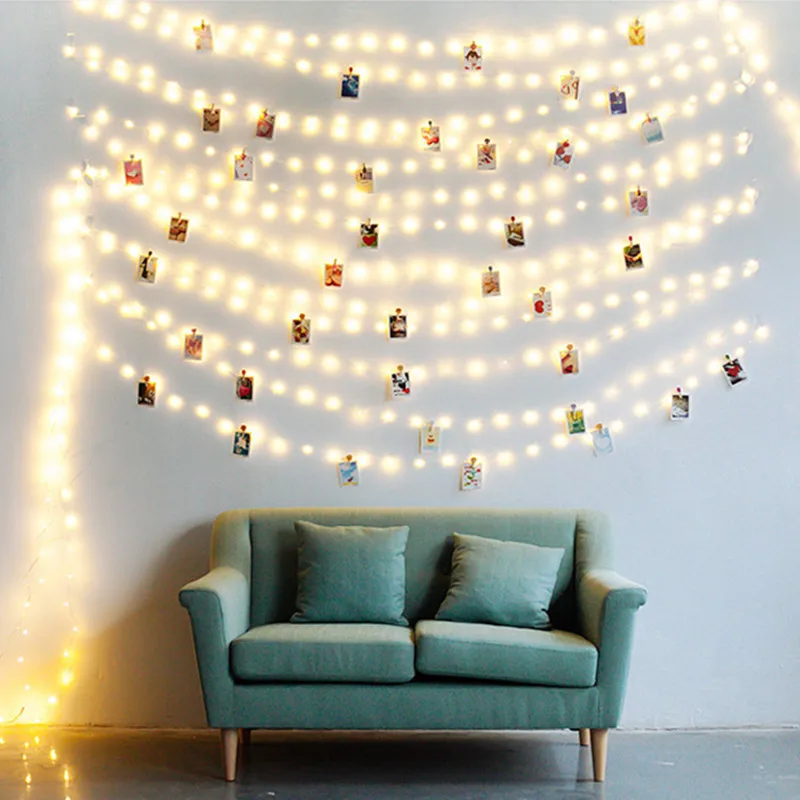 

Светодиодная гирлянда на батарейках, украшение для спальни, дома, свадьбы, Рождества