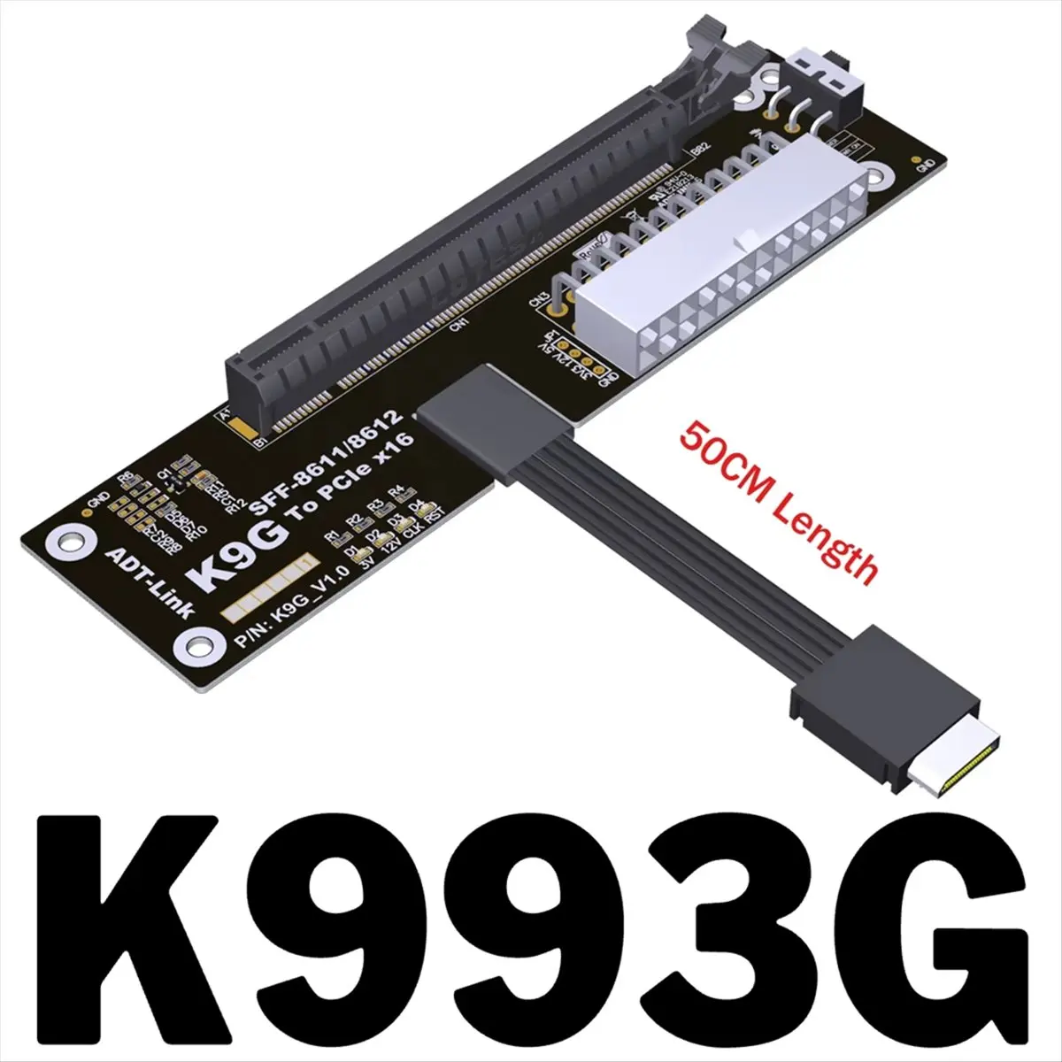Фото Док-станция OCuLink GPU PCIe 5,0 X4, 128 Гбит/с, ноутбуки для внешней видеокарты SFF-8611 8612 для PCI-E X16 A №3