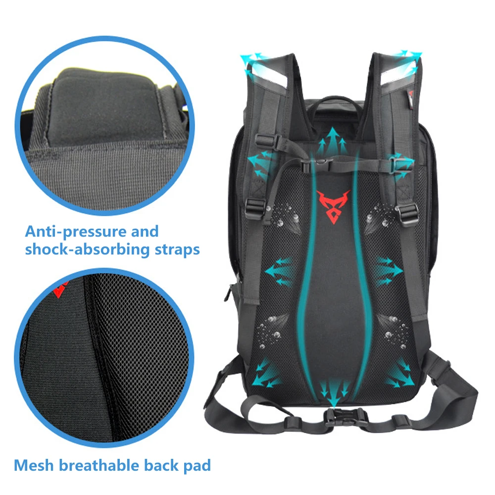 High Capacity Motorcycle Bag Multifunction Waterproof Motorbiker Tail Bag Rear Seat Bags Motor Motocross Outdoor Riding Backpack enlarge