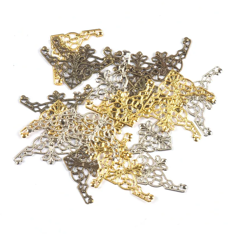 

20 шт. 3 цвета Античная защита углов филигранные обертки металлические коробки коннекторы для ювелирных изделий для скрапбукинга DIY домашний...