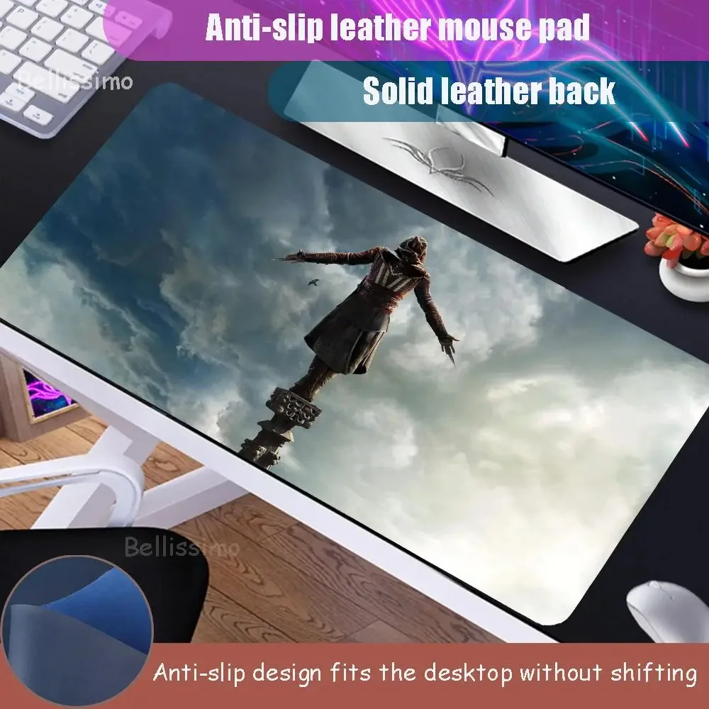 Компьютерный коврик для мыши Assassins C _ creed из искусственной кожи большой игровой