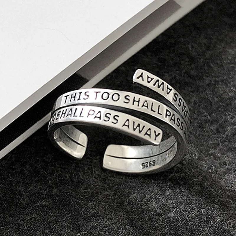 

Женское кольцо с буквами PANJBJ, регулируемое ювелирное изделие из стерлингового серебра 925 пробы, для девушек и женщин, подарок на день рожден...