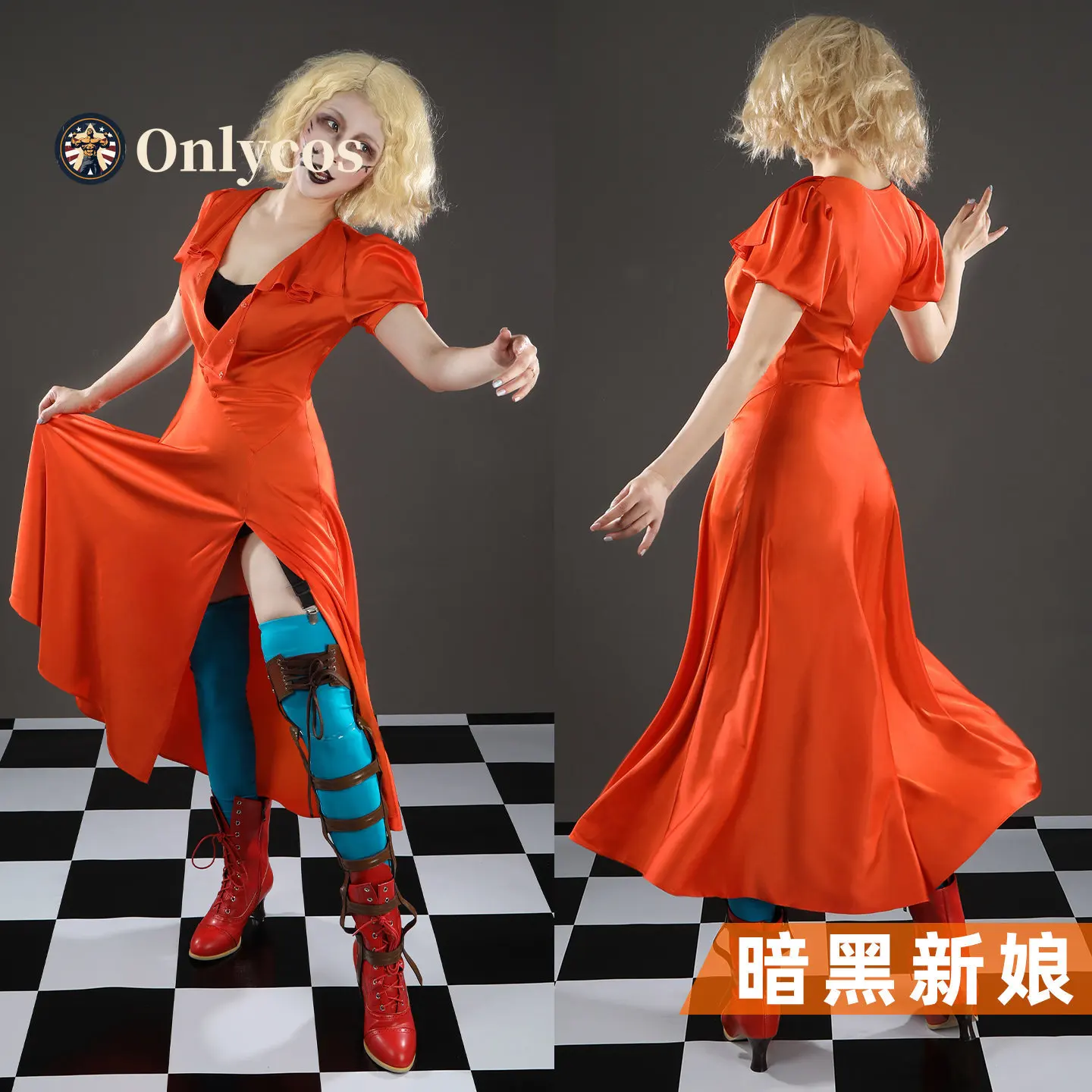 Фото Невеста! Костюм для косплея Мэри Шелли, костюм для ролевых игр для женщин и девочек, праздничное платье на Хэллоуин, полный комплект Onlycos №3