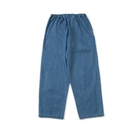 japanese simple basic wash thin denim loose mens pants elastic waist jeans new arrival high street