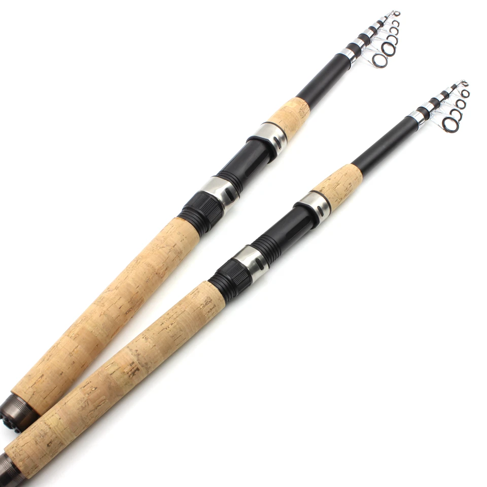 

2.4m 2.7m 3.0m 3.6m Telescopic Spinning Fishing Rod carbon wooden handle carp fishing sea rock fishing rod test 30-150g pole