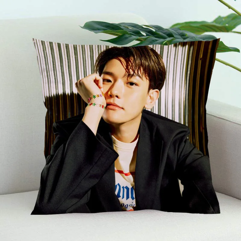 

Чехол для подушки EXO Baekhyun, для спальни, квадратные дизайнерские чехлы