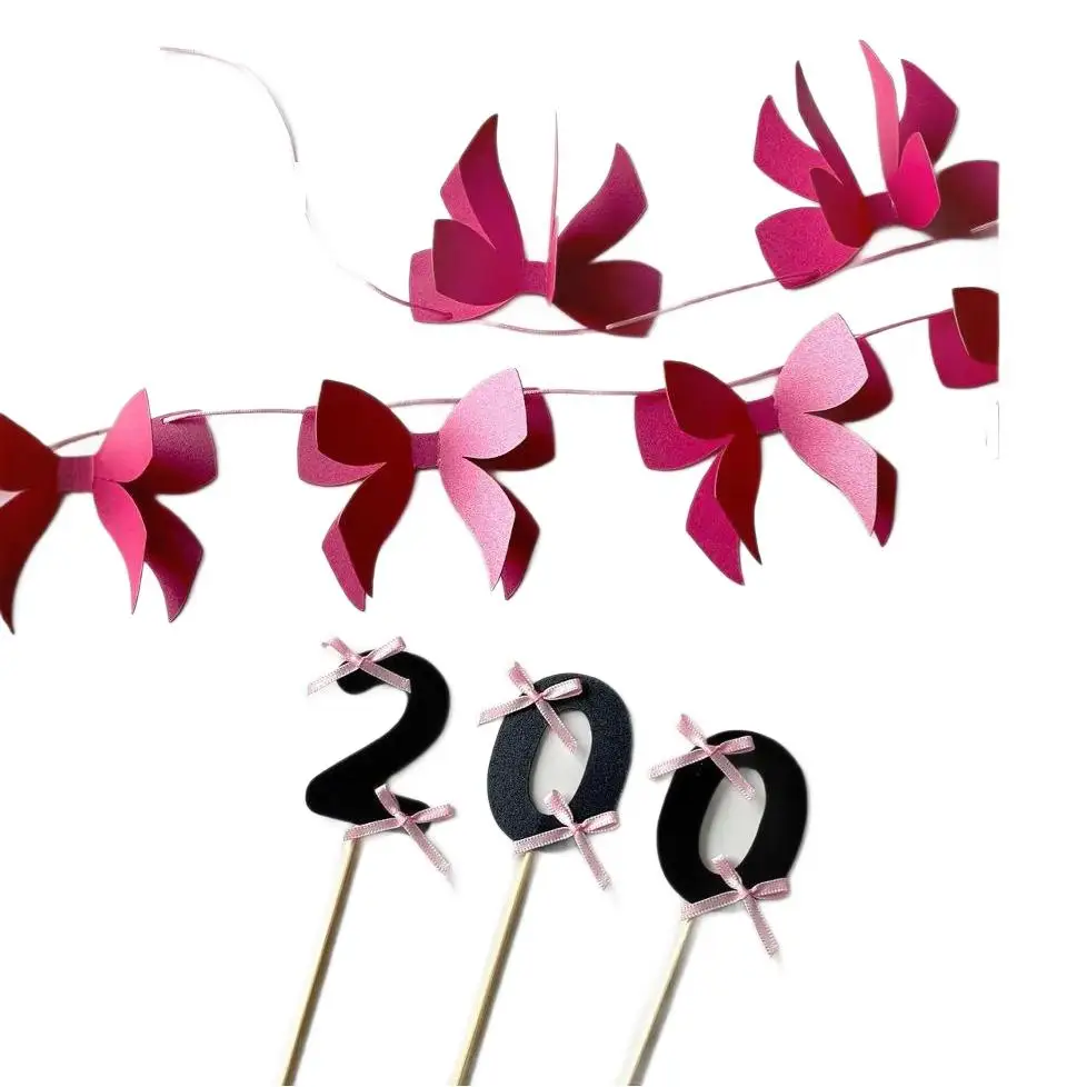 1 шт. Ins первый детский день рождения PEPA розовый бант флаг Свадебная вечеринка