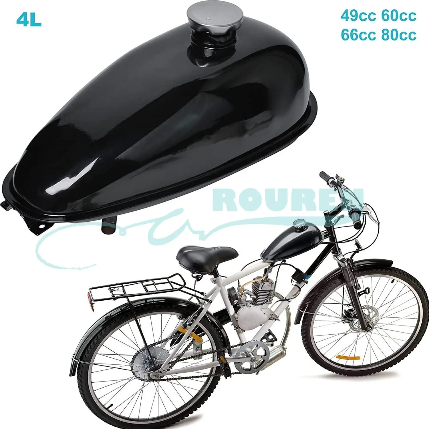 

2L 3L 4L Fuel Gas Tank Petcock Cap 49cc 50cc 60cc 66cc 80cc Engine Moto Bike for Motorized Bicycle V3 Replacement Modified Parts