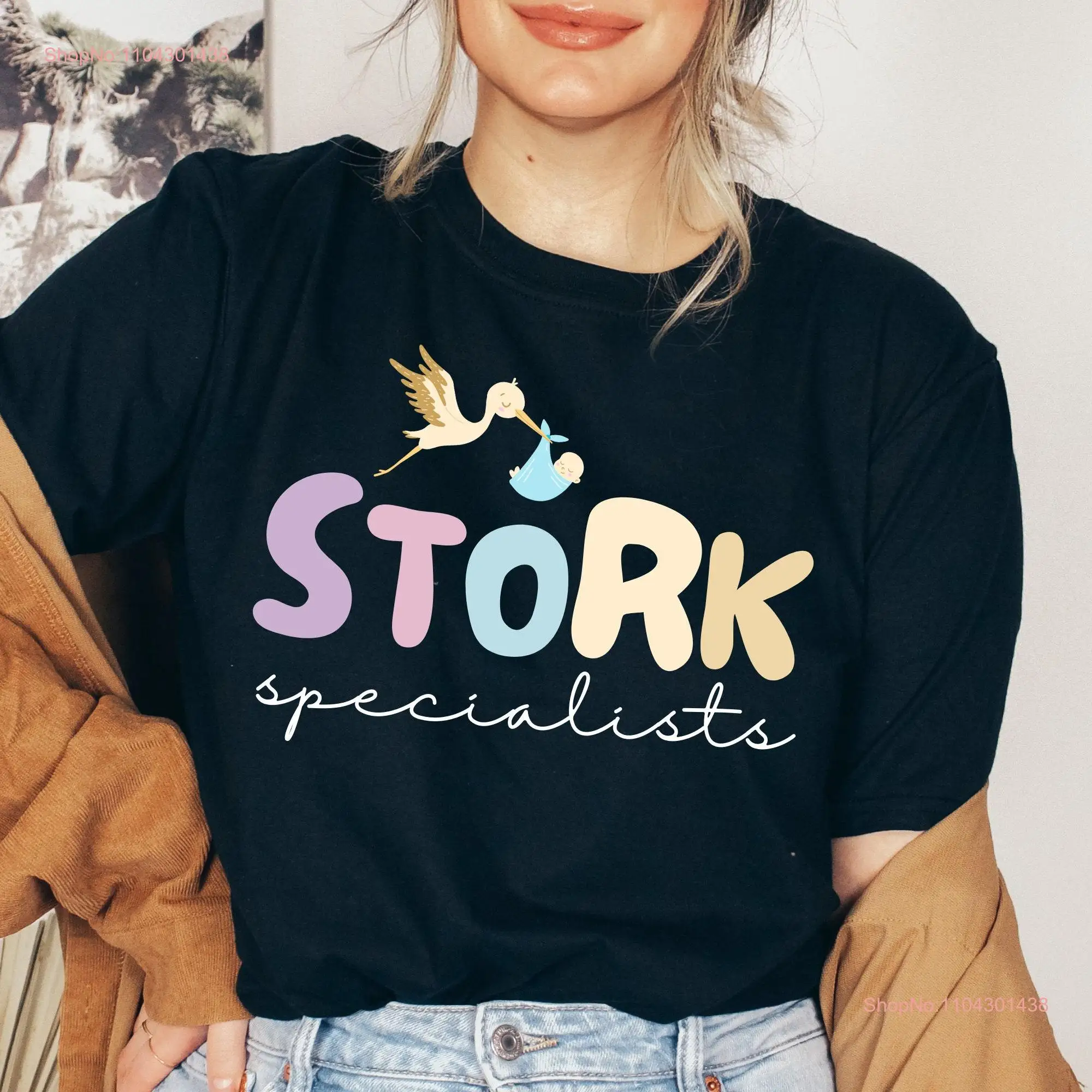 Футболка Stork OB для медсестры Отряд труда и доставки Obstv Ld Matching Group Team Appreciation с