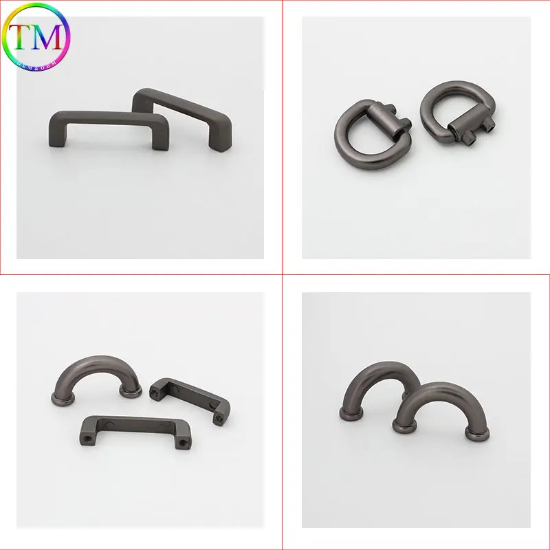 10-50 Pieces Matte Gun Black Metal Arch Bridge Belt Strap Connection Adjustable Ring Buckles Diy Bags Hardware Accessories