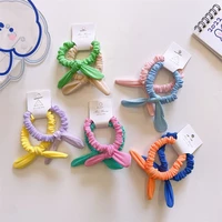 2 piece korean version of the new spring color bow solid color rabbit ears big hair ring for childrens fashion hair accessories