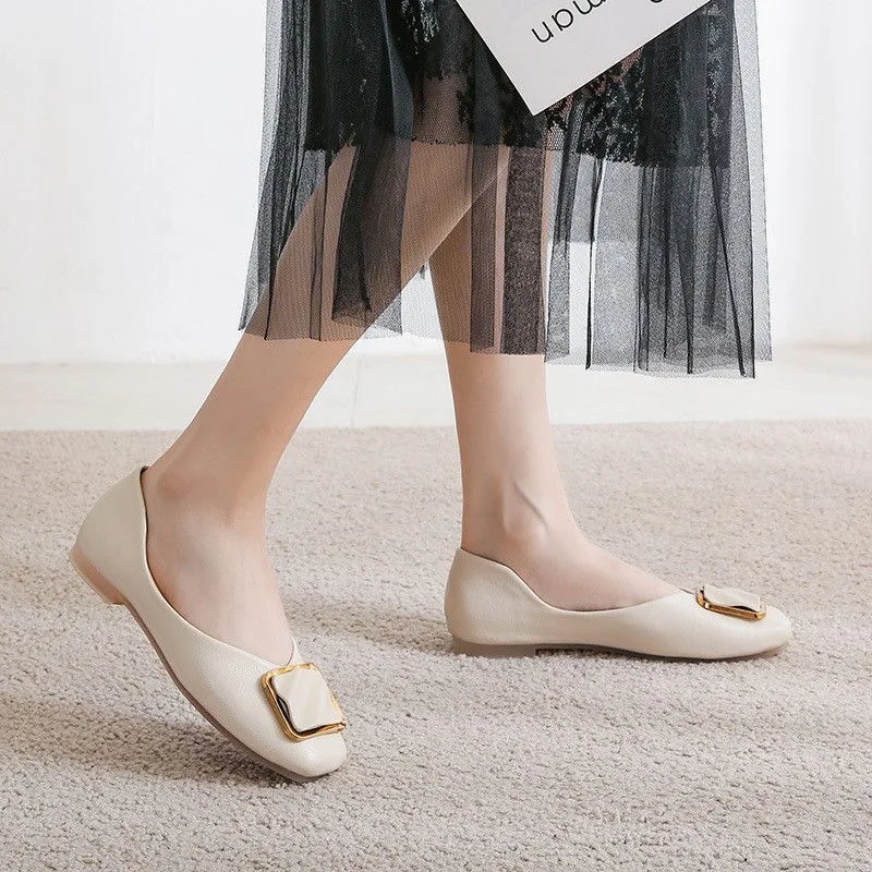 Повседневные женские туфли женская обувь с закрытым носком классические