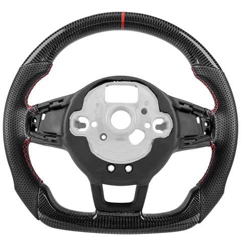Для Volkswagen Golf 7 MK7 7,5 GTI GTD GTE R 2013-2020 Polo GTI Tiguan Passat DSG руль из углеродного волокна перфорированная кожа