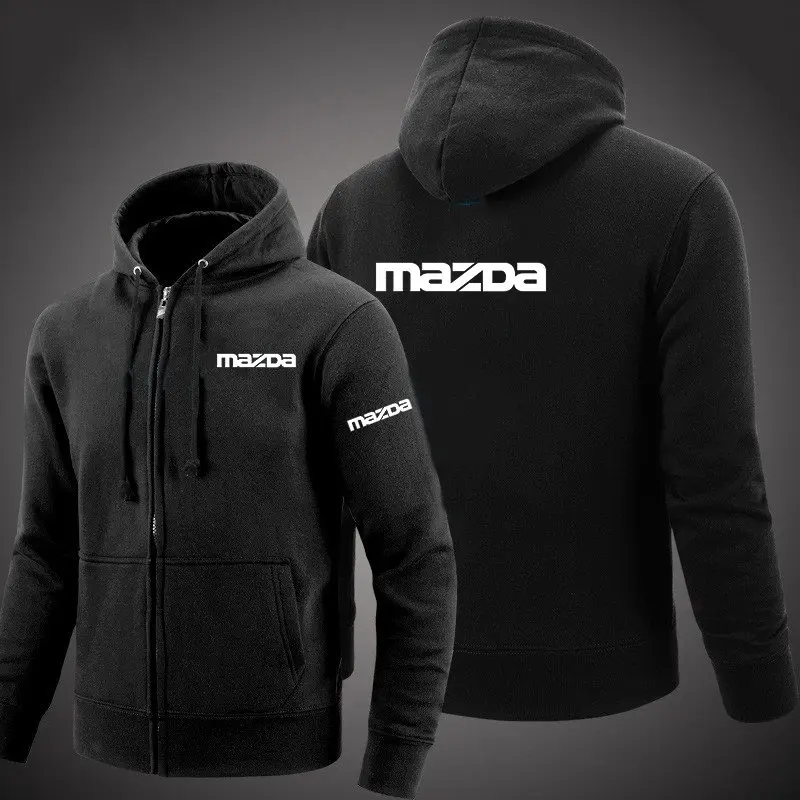 

Unisex autumn Mazda Zipper Leisure Hoodies Comfortable Printed Hoodie Fleece Long Sleeve Man's zipper Jacket Sweatshirt