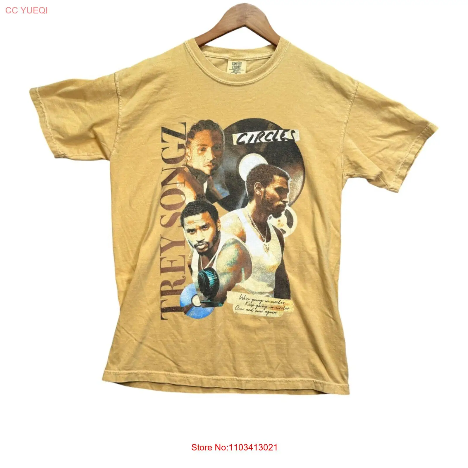 Футболка Trey Songz Circles Chris Brown Yellow The Sheets Tour 2015 М