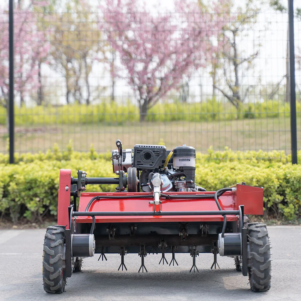 

High Quality Green Belt Remote Control Wheeled Small Gasoline Orchard Household Lawn Mower