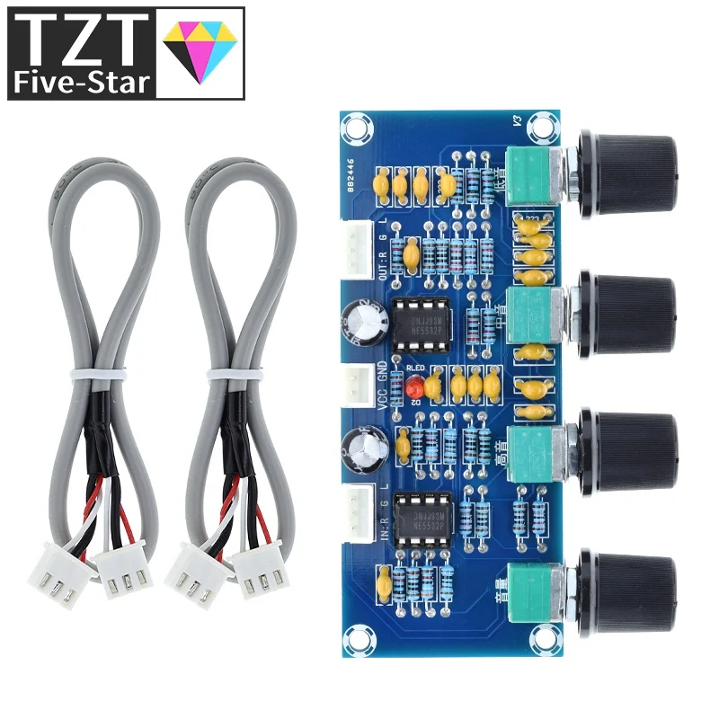 TZT XH-A901 NE5532 Tone плата предусилителя Pre-amp с регулировкой громкости высоких басов