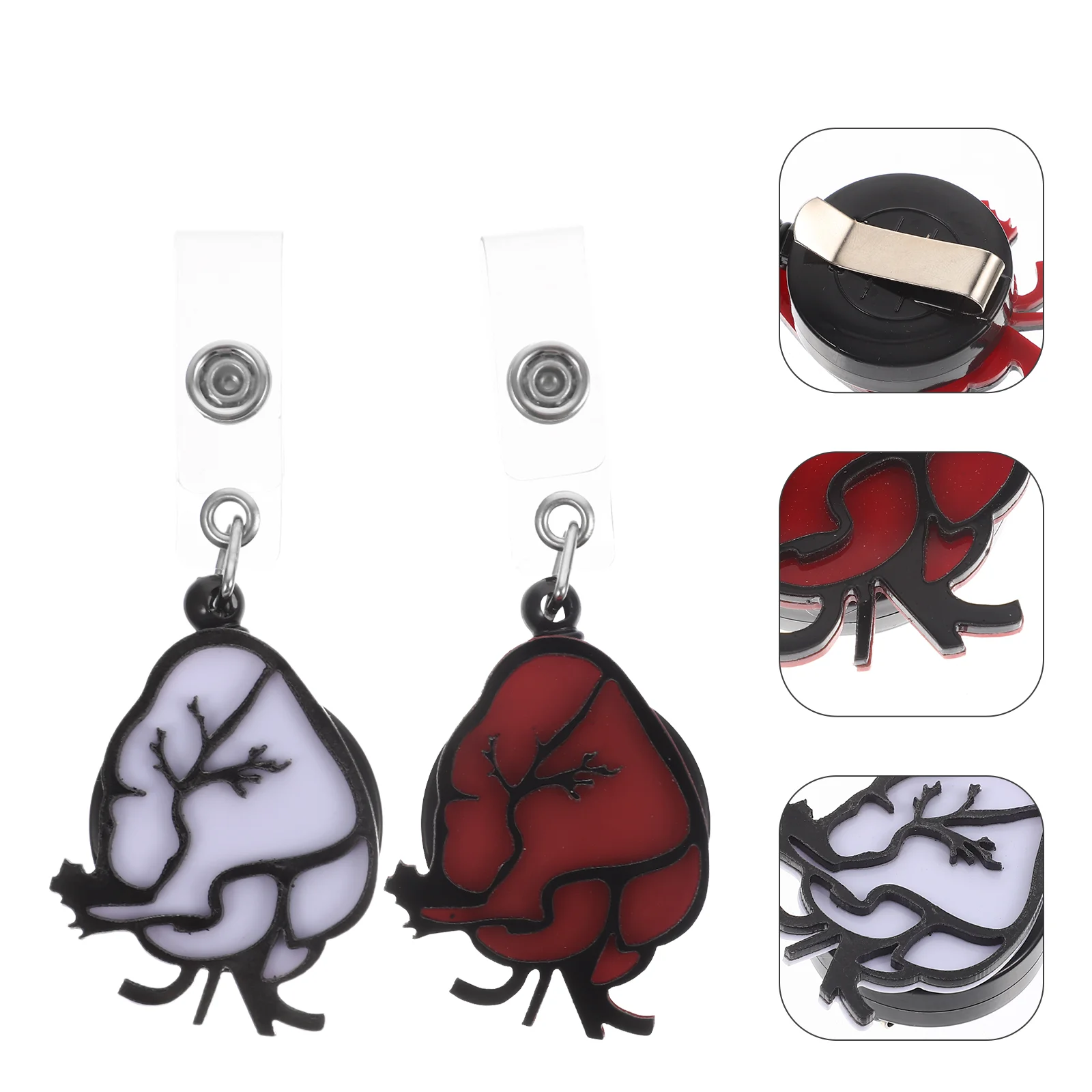 

2Pcs Badges ID Badge Holder Retractable Badge Holders Badge Holder With Clip Name Badge Clips for School