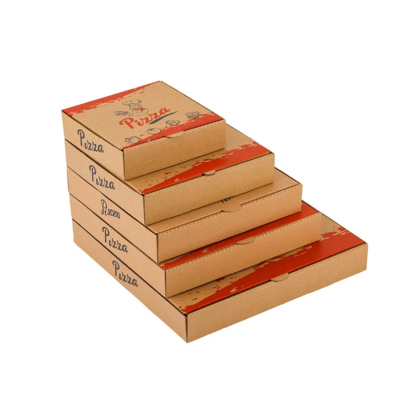 

Wholesale Cheap Foldable Corrugated Kraft Paper Food Packing Custom Pizza Box