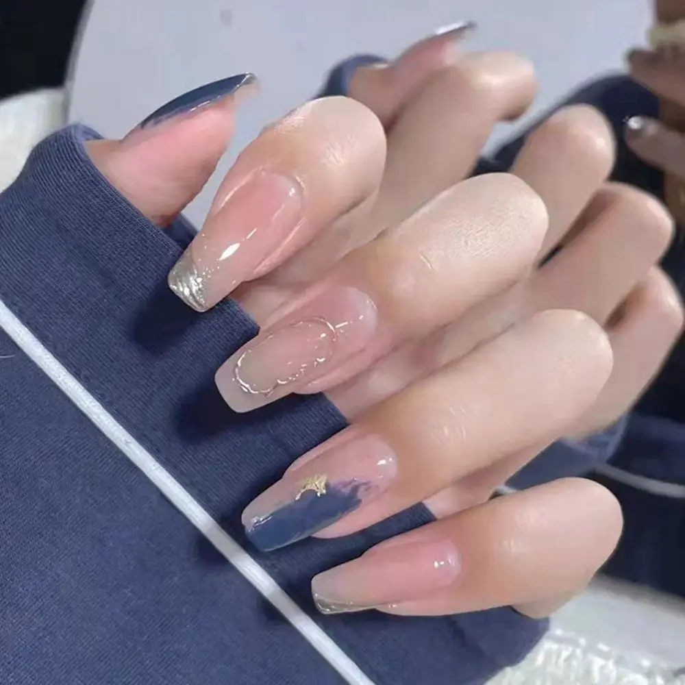 

24pcs/Box Ballerina Artificial Full Cover Detachable Wearable Nail Tips Fake Nails Coffin False Nails